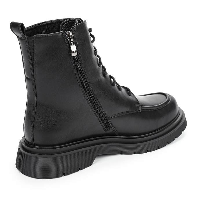 Черные женские кожаные ботинки на платформе "Томас Мюнц"