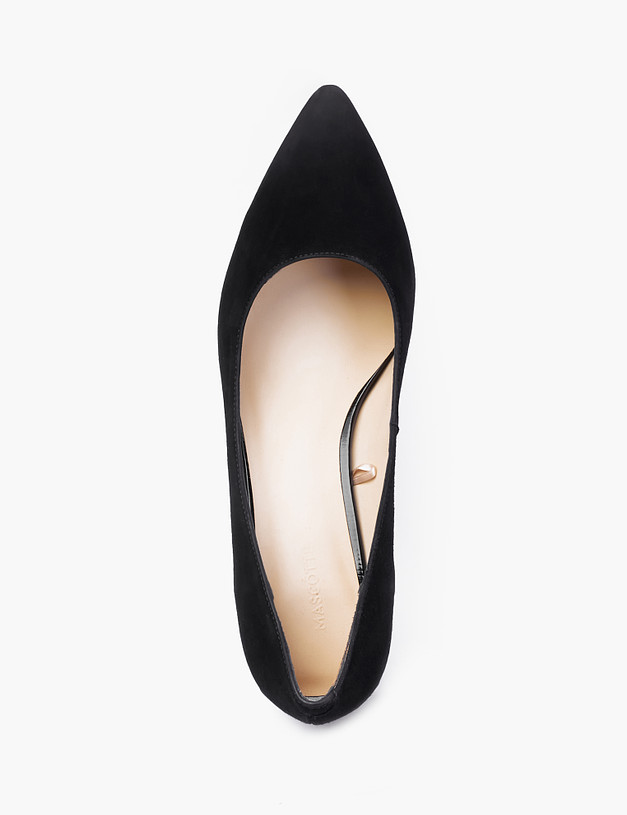Черные велюровые женские туфли MASCOTTE 21-211611-3605M | ракурс 4