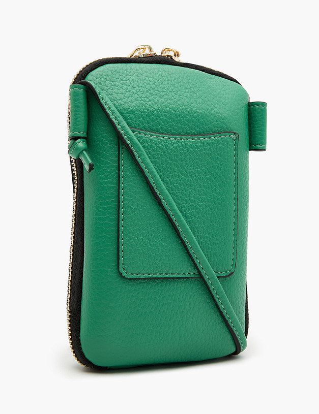 Зеленая женская сумка для мобильного MASCOTTE 610-3101-604 | ракурс 3