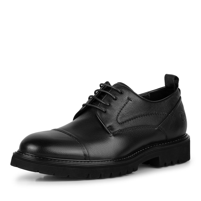 Черные кожаные мужские туфли модели «кэптое» «Саламандер»