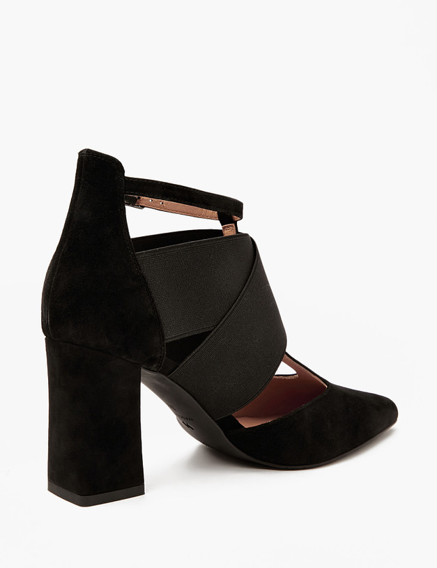 Черные велюровые женские туфли MASCOTTE 100-410711-0602 | ракурс 4