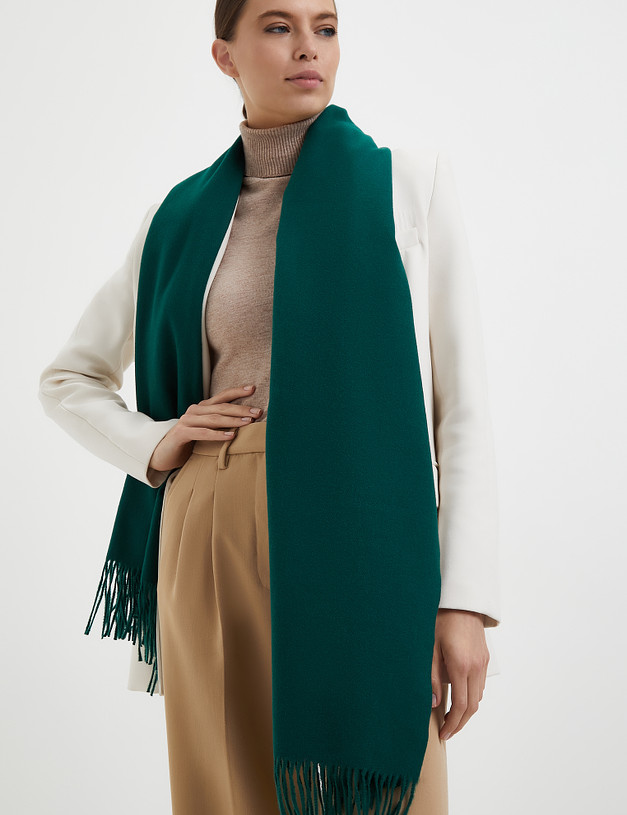 Зеленый женский шарф MASCOTTE 766-3210-24044 | ракурс 1