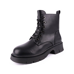 98-32WA-736SR Ботинки женские и.кожа/ворс.ткань черн, INSTREET