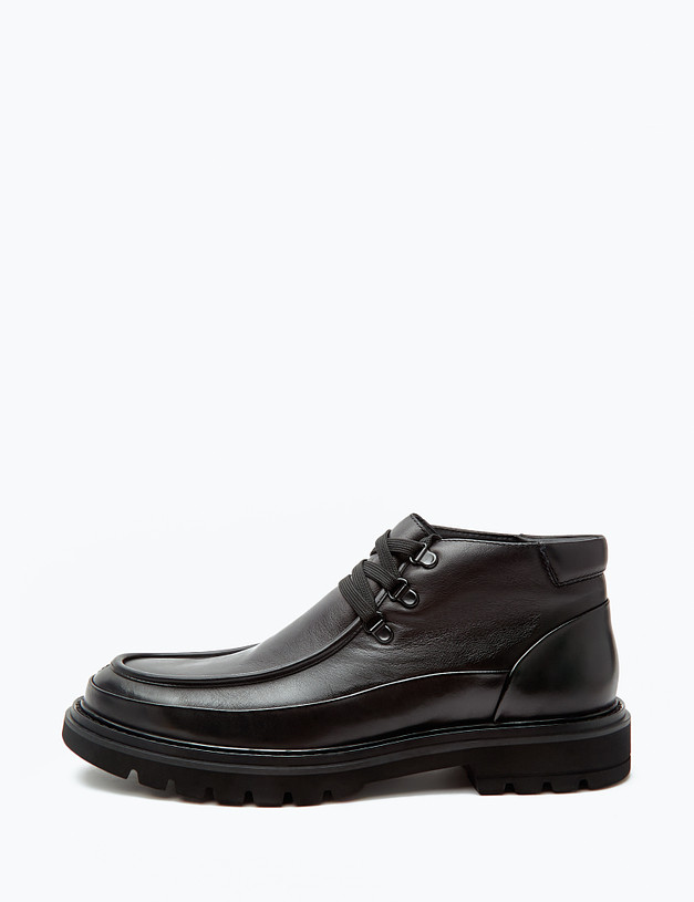 Черные кожаные мужские ботинки MASCOTTE 22-321322-0102 | ракурс 1