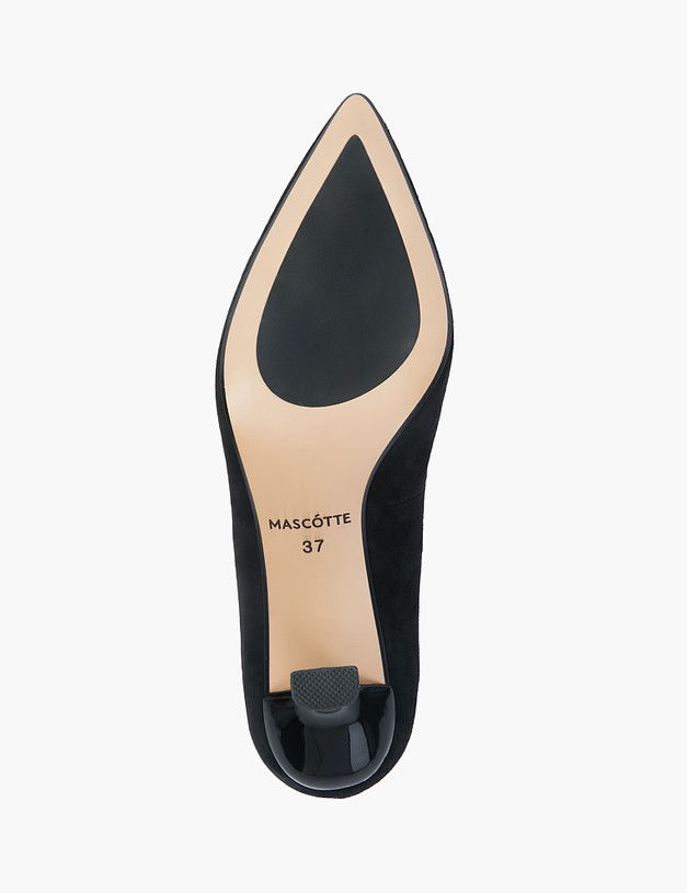 Черные велюровые женские туфли MASCOTTE 172-210113-3605M | ракурс 6
