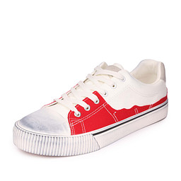 278-51MV-034S Полуботинки для активного отдыха мужские и.кожа-текстиль/б.п. бел-красн, DX