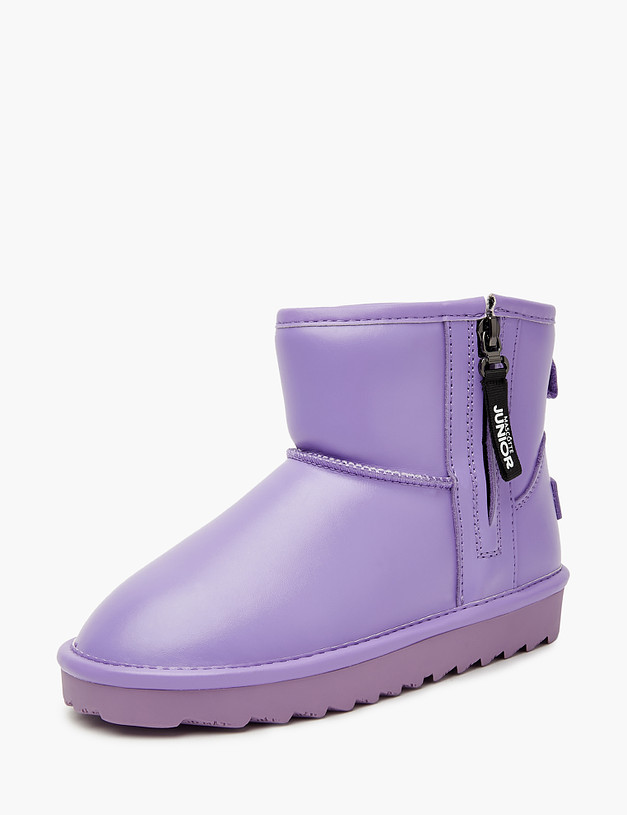 Фиолетовые кожаные угги для девочек MASCOTTE 98-320155-0607 | ракурс 3
