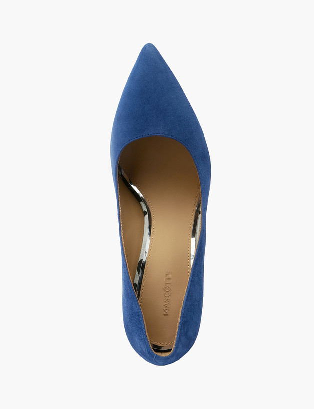 Синие женские туфли с акцентным каблуком MASCOTTE 172-3183811-0603 | ракурс 6