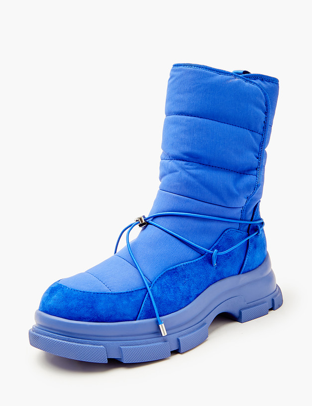 Синие женские зимние ботинки MASCOTTE 233-3201937-0203 | ракурс 2