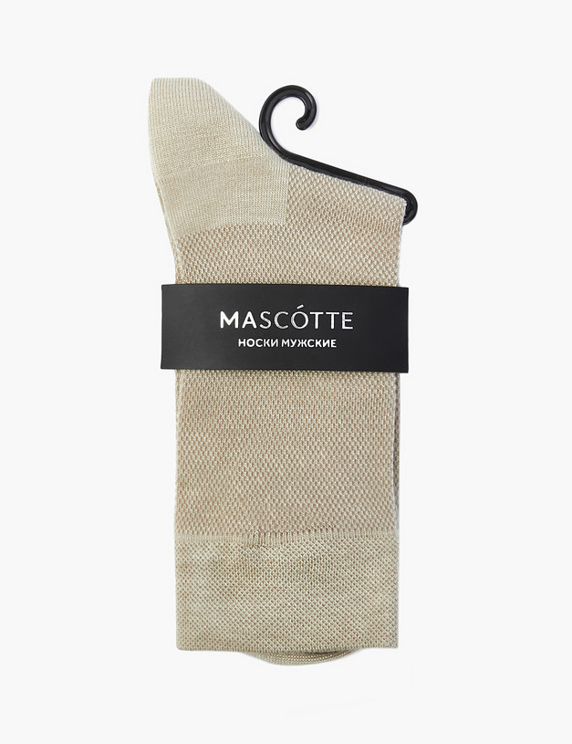 Бежевые мужские носки MASCOTTE 722-0101-7608 | ракурс 1