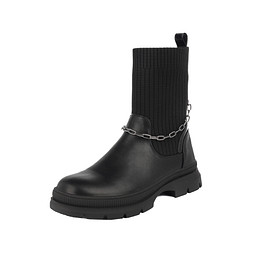 2-22WA-096SR Полусапоги женские и.кожа-текстиль/ворс.ткань черн, INSTREET