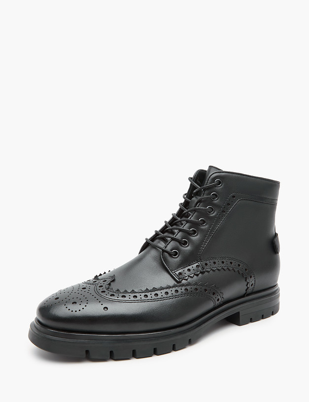 Черные мужские зимние ботинки MASCOTTE 22-3290232-8100M | ракурс 2