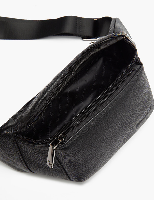 Черная мужская поясная сумка MASCOTTE 622-3101-102 | ракурс 3