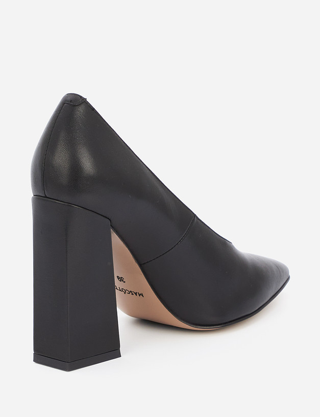 Черные кожаные женские туфли MASCOTTE 100-122411-3501M | ракурс 4