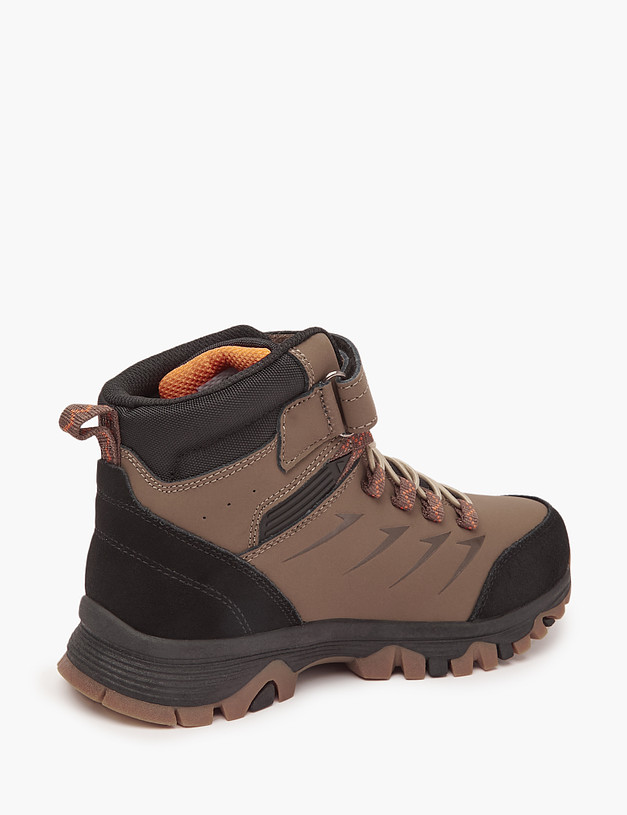 Коричневые спортивные ботинки для мальчиков на зиму MASCOTTE 189-324431-0609 | ракурс 4