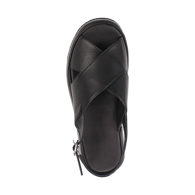 Черные кожаные сандалии для женщин "Саламандер"