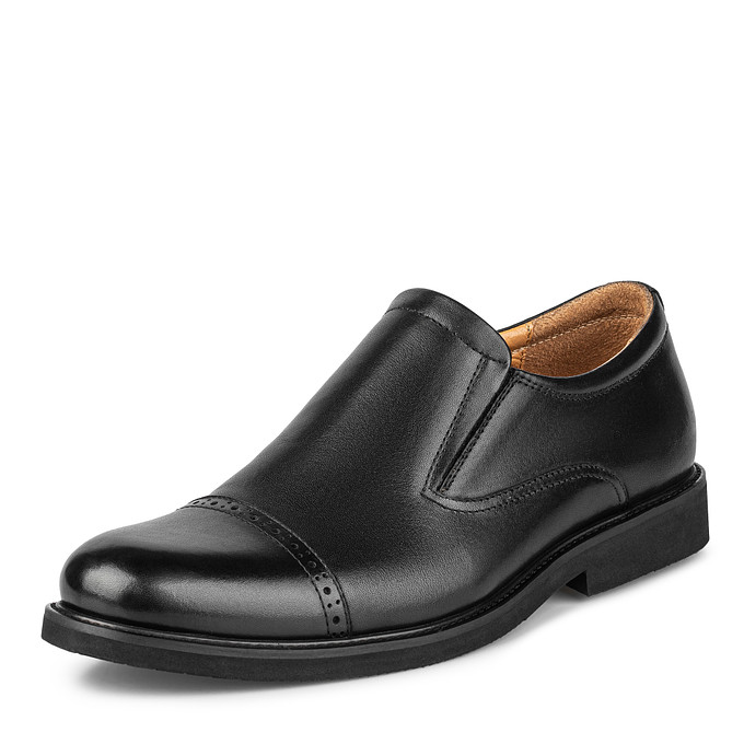 Черные мужские кожаные полуботинки без шнуровки Salamander