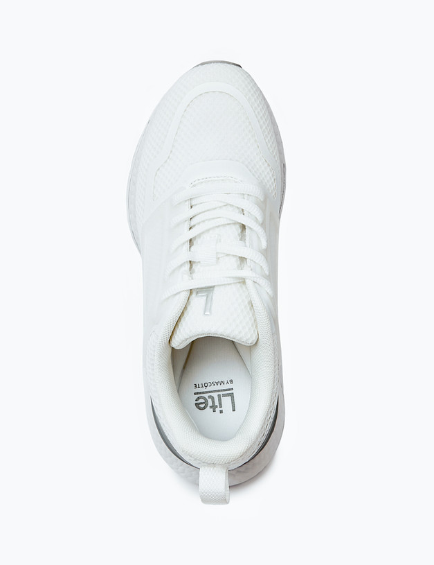 Белые женские кроссовки из текстиля MASCOTTE 189-414021-0201 | ракурс 6