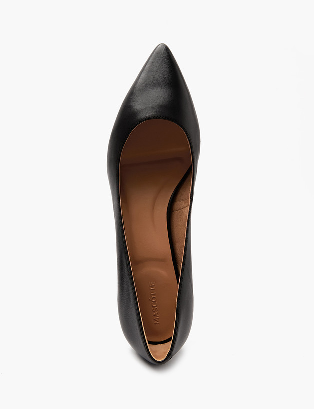 Черные кожаные  женские туфли MASCOTTE 175-4127411-3501M | ракурс 4