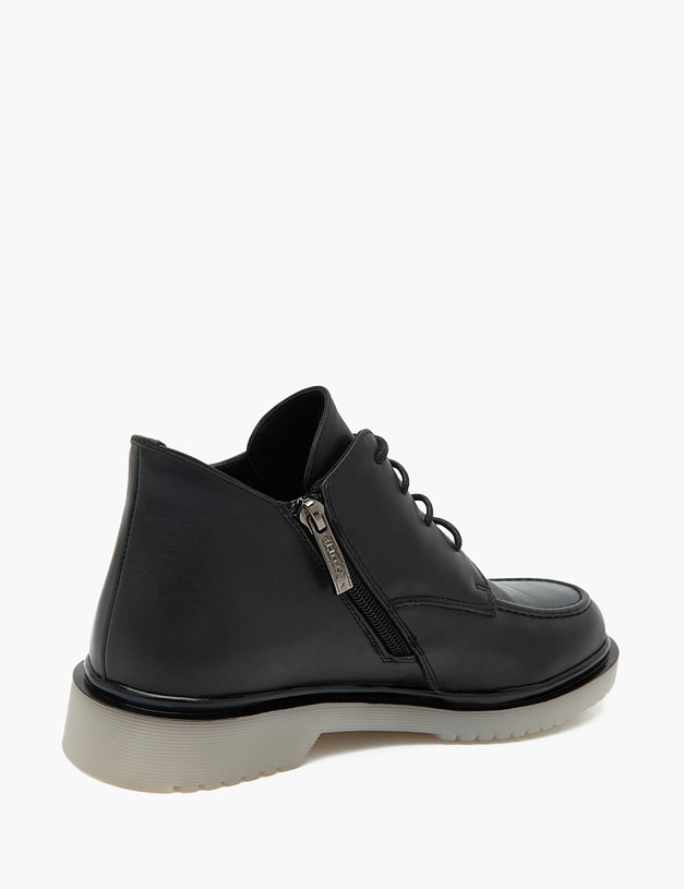 Черные кожаные женские ботинки MASCOTTE 233-310521-3199M | ракурс 4