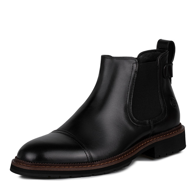 Черные кожаные мужские ботинки челси "Саламандер"
