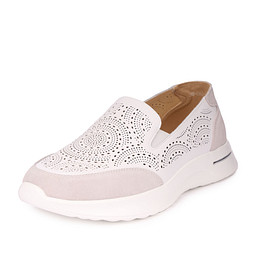 245-51WB-076VK Полуботинки для активного отдыха женские кож.спилок-спилок/нат.кожа-текстиль бел-серый, Marisetta