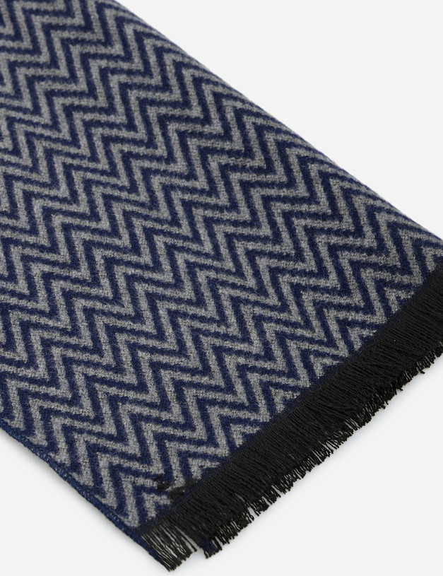 Синий мужской шарф MASCOTTE 766-0211-2403 | ракурс 2