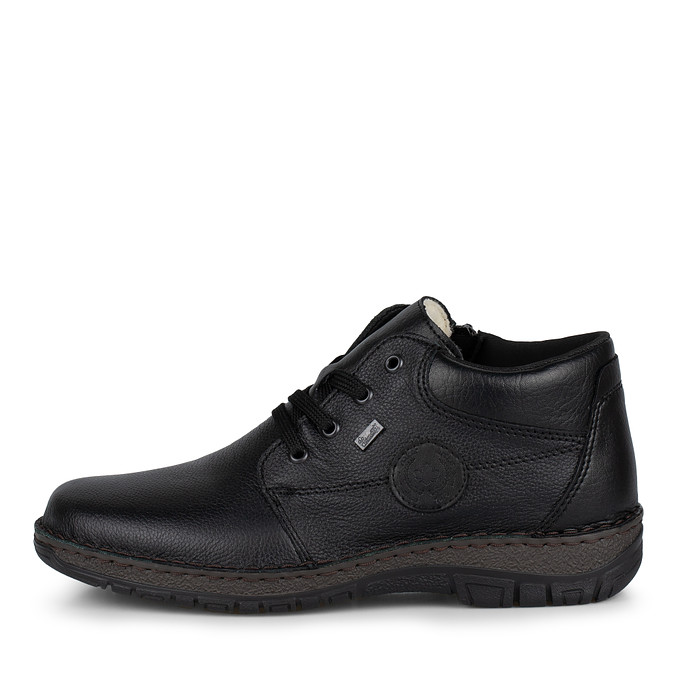 Черные кожаные мужские ботинки Rieker