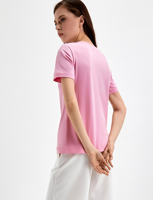 Розовая женская футболка MASCOTTE 790-3114-2606 | ракурс 1