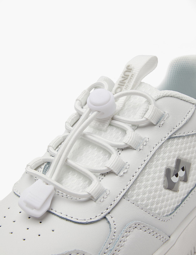 Белые детские кеды с эластичными шнурками MASCOTTE 189-412821-0601 | ракурс 7