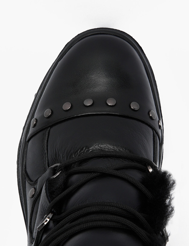 Черные женские ботинки с мехом MASCOTTE 234-224831-0902 | ракурс 4