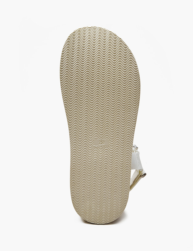 Молочные женские сандалии из текстиля MASCOTTE 234-415221-0201 | ракурс 5