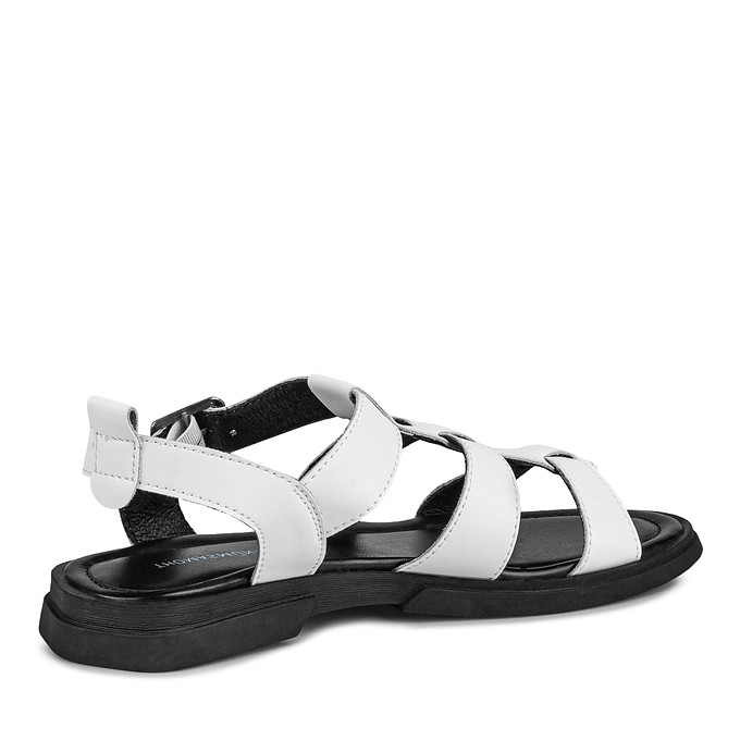 Белые женские кожаные сандалии в стиле «гладиаторов» «Томас Мюнц»