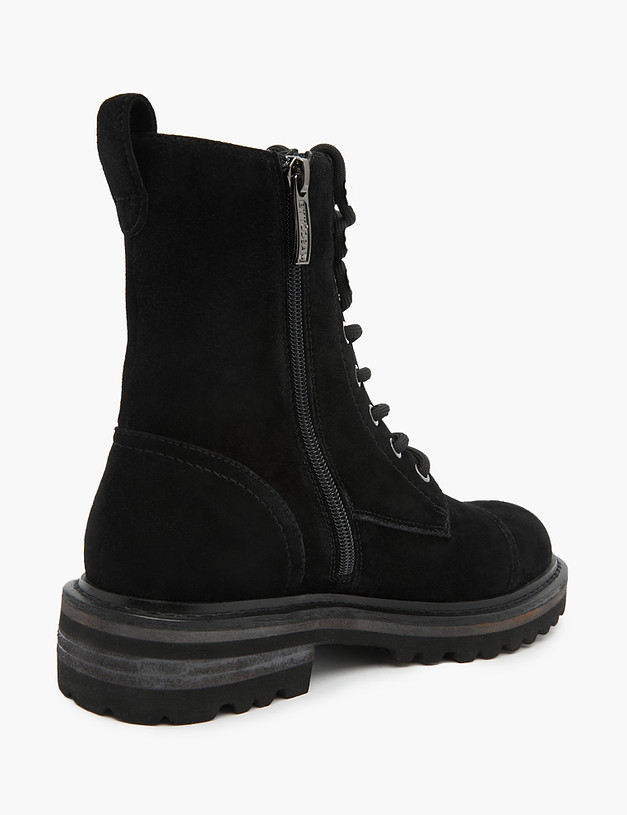 Черные велюровые женские ботинки MASCOTTE 15-3205521-3605M | ракурс 3