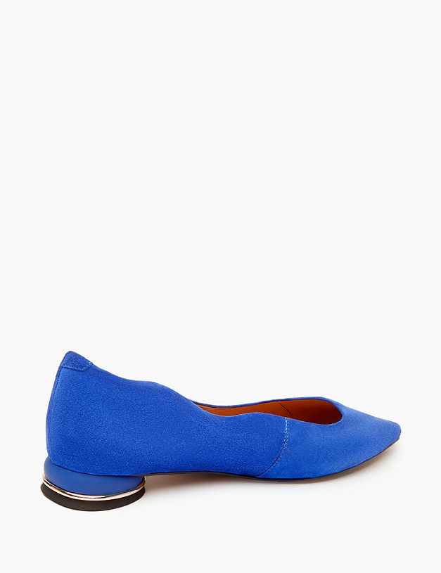Синие женские туфли из велюра MASCOTTE 233-313311-4628M | ракурс 4