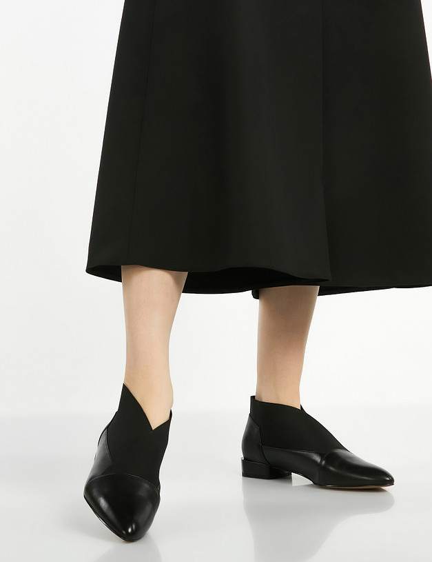 Черные женские ботинки из кожи MASCOTTE 21-210211-0502 | ракурс 2
