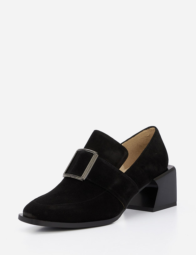 Черные женские туфли с пряжкой MASCOTTE 100-121711-3605M | ракурс 3