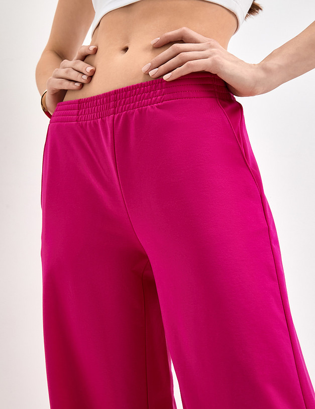 Женские широкие брюки цвета фуксии MASCOTTE 790-3112-2684 | ракурс 5