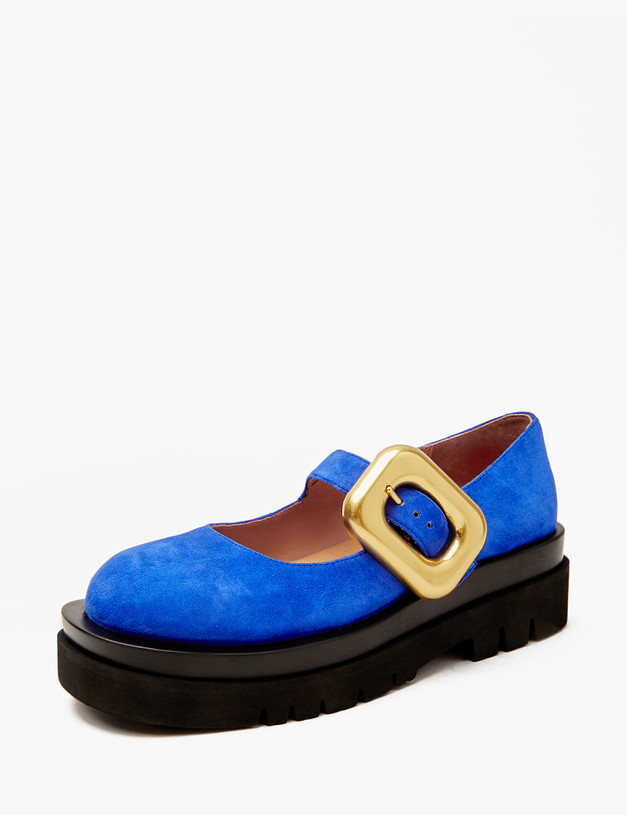 Синие женские туфли Мэри Джейн MASCOTTE 47-4126311-4628M | ракурс 2