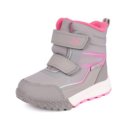 120-42GO-165TNM Ботинки для активного отдыха девичьи текстиль-и.кожа/шерсть-и.мех серый, Pulse