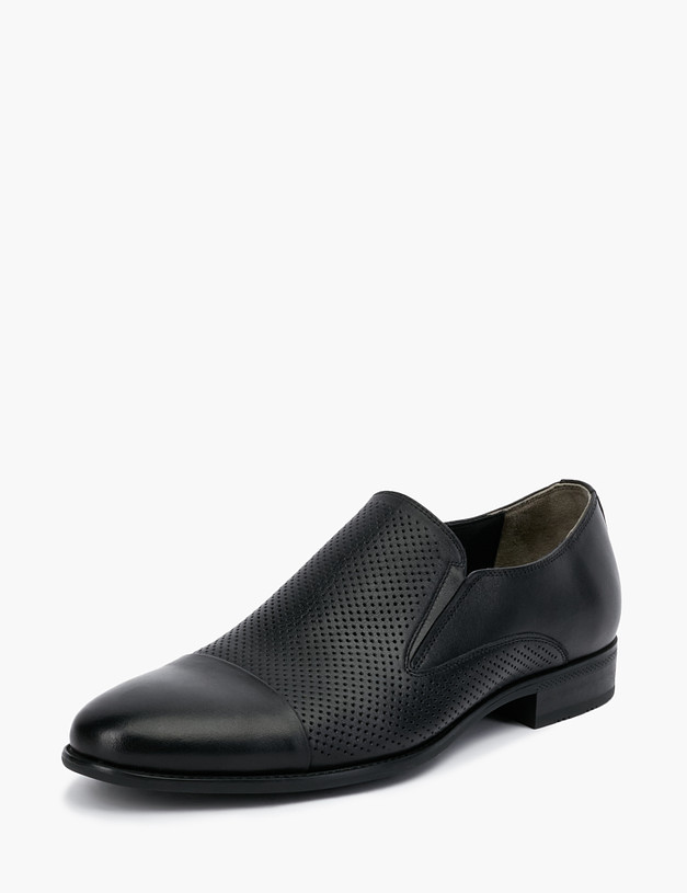 Черные кожаные мужские туфли MASCOTTE 128-211111-0102 | ракурс 2