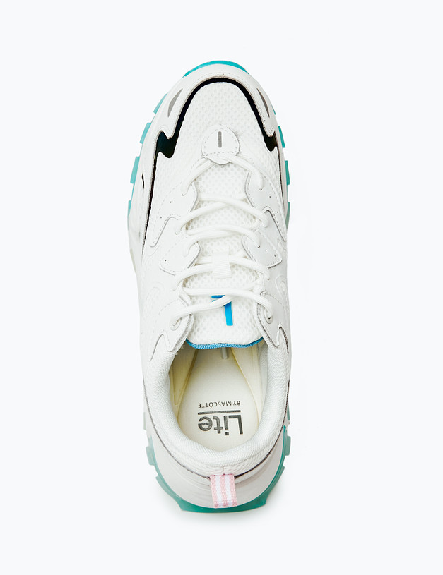 Белые женские кроссовки с цветной подошвой  MASCOTTE 189-415821-0201 | ракурс 6