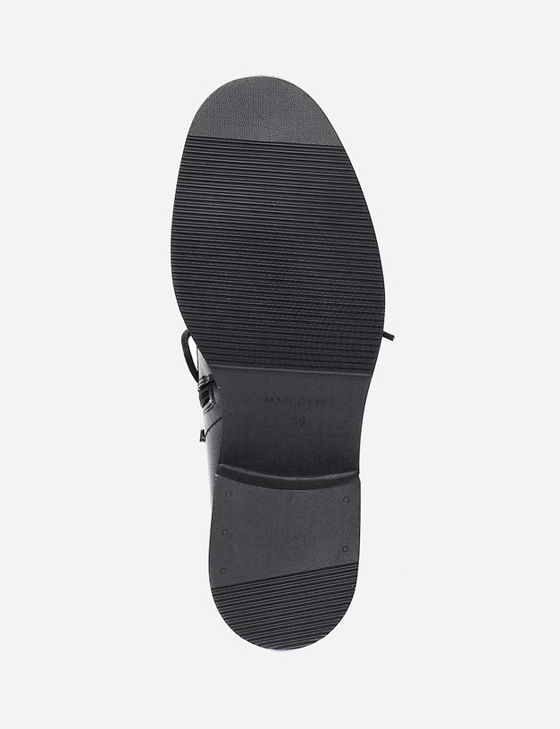 Черные кожаные женские ботинки MASCOTTE 99-92406210-3100M | ракурс 4
