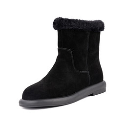 245-32WK-853FW Ботинки женские спилок/и.мех черн, Zenden
