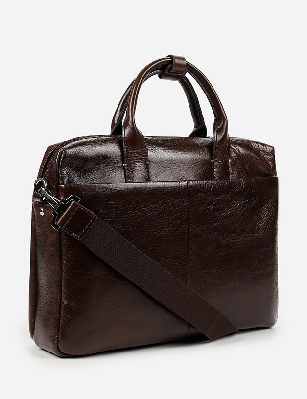 Коричневый мужской портфель из кожи MASCOTTE 602-1125-109 | ракурс 3