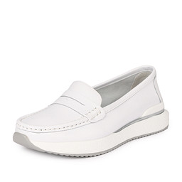 12-51WA-004VT Мокасины женские кож.спилок/текстиль бел, Zenden
