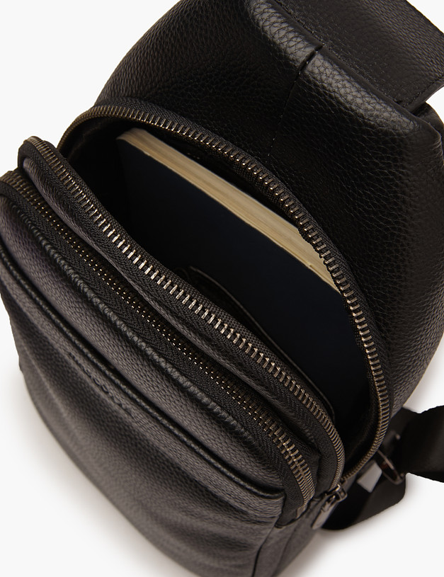 Черная мужская сумка-слинг MASCOTTE 602-3204-102 | ракурс 8