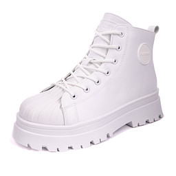 201-32WA-894SR Ботинки для активного отдыха женские и.кожа/ворс.ткань бел, INSTREET