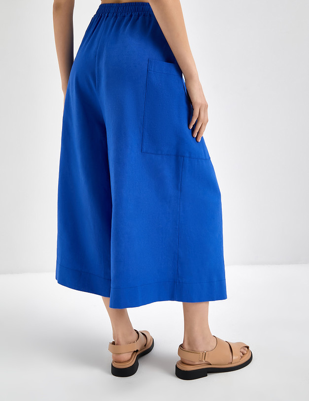 Синие женские брюки-кюлоты MASCOTTE 790-3116-2703 | ракурс 7