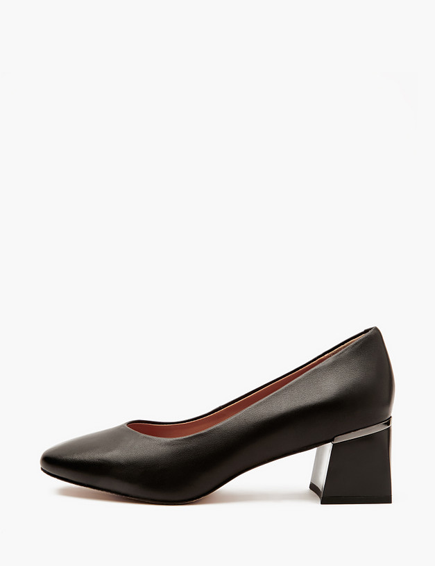 Черные женские туфли с квадратным мысом MASCOTTE 233-411111-0502 | ракурс 1